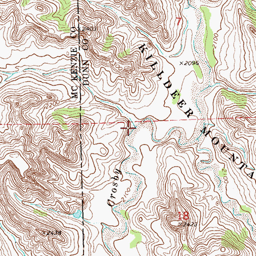 Topographic Map of Petes Creek, ND