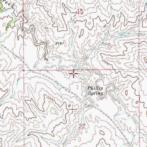 Topographic Map of Phillip Draw, ND