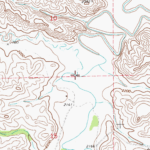 Topographic Map of Porcupine Creek, ND