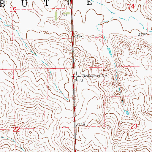 Topographic Map of Redeemer Church, ND