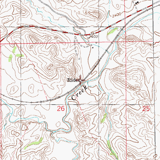 Topographic Map of Rider, ND
