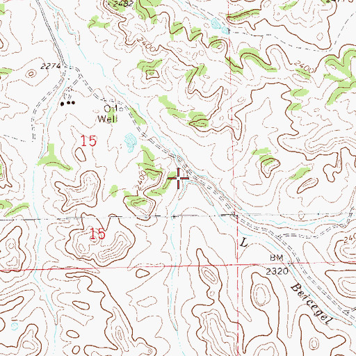 Topographic Map of Sand Creek, ND