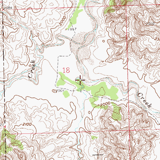 Topographic Map of Sand Creek, ND
