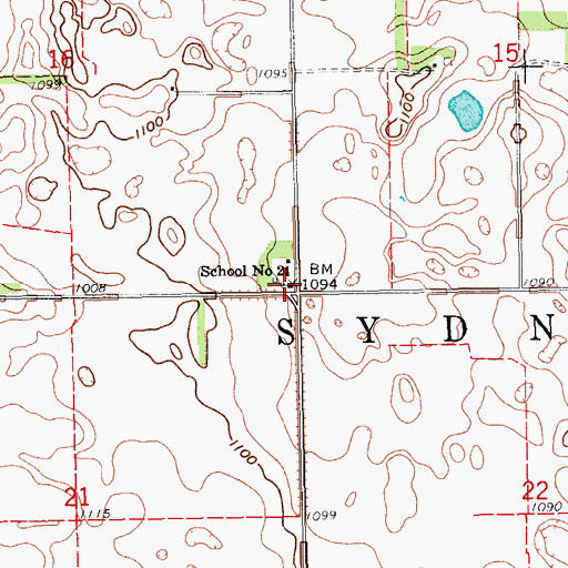 Topographic Map of School Number 24, ND