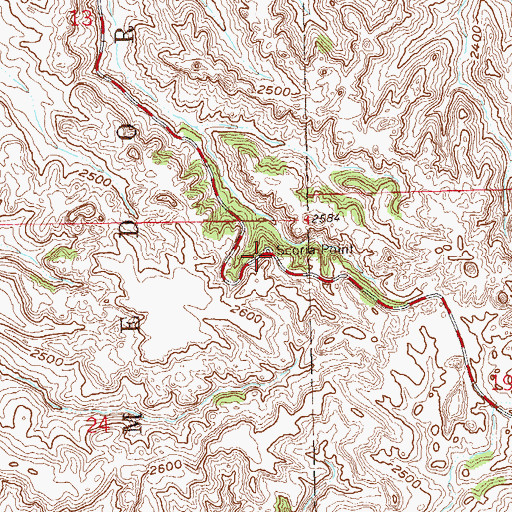Topographic Map of Scoria Point, ND
