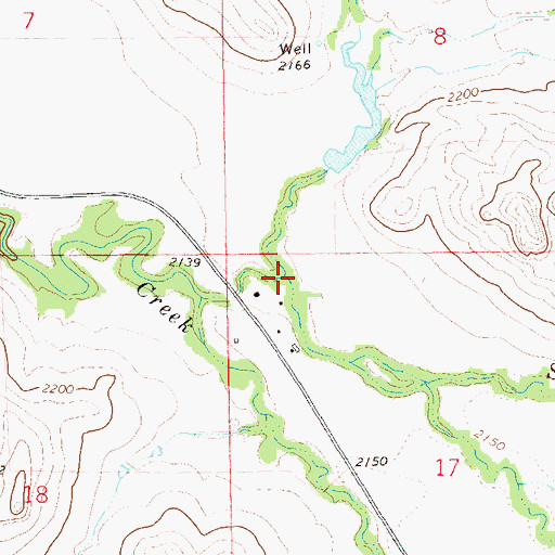 Topographic Map of Sheep Creek, ND