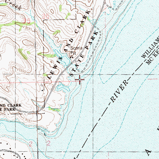 Topographic Map of Short Creek, ND