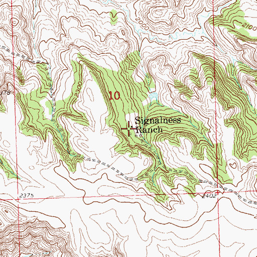 Topographic Map of Signalness Ranch, ND