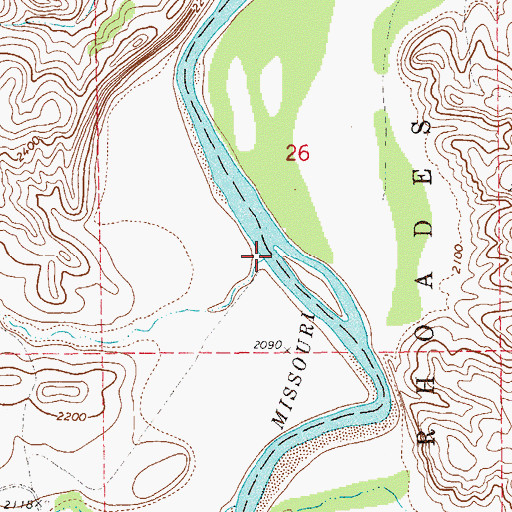 Topographic Map of Six Creek, ND