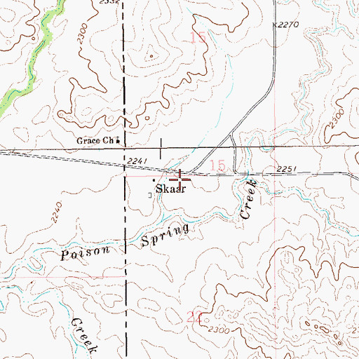 Topographic Map of Skaar, ND