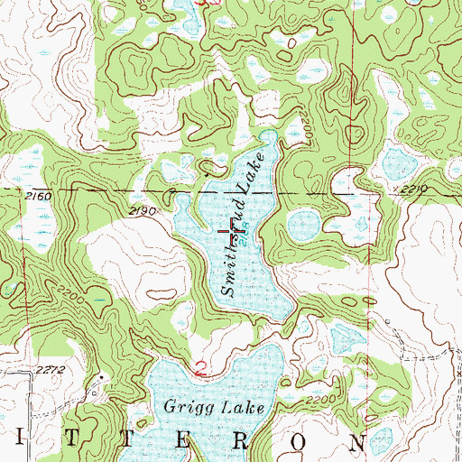 Topographic Map of Smithsrund Lake, ND