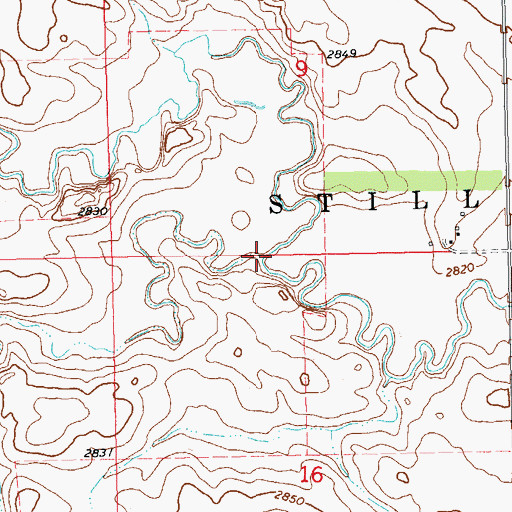 Topographic Map of South Fork Cedar Creek, ND