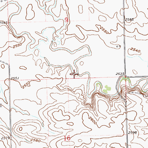 Topographic Map of South Fork Green River, ND