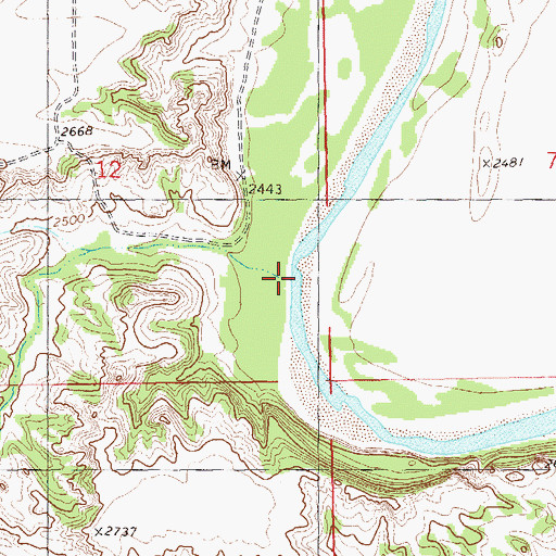 Topographic Map of Spring Coulee, ND