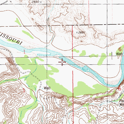 Topographic Map of Spring Creek, ND
