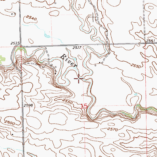 Topographic Map of Spring Creek, ND