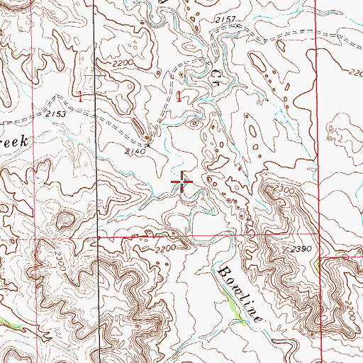 Topographic Map of Spring Creek, ND
