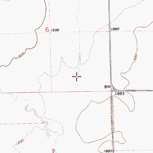 Topographic Map of Thorsen Creek, ND