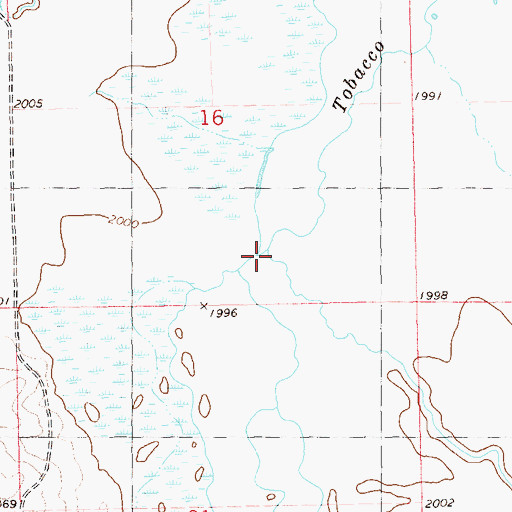 Topographic Map of Timber Prong Creek, ND