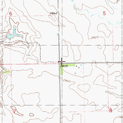 Topographic Map of White Lake School Number 1, ND