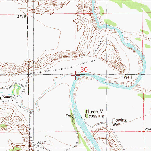Topographic Map of Williams Creek, ND