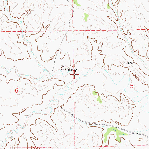 Topographic Map of Winter Creek, ND