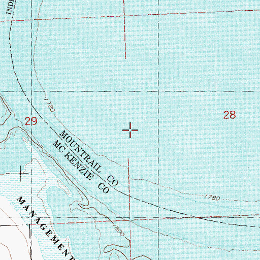 Topographic Map of Dougans Towhead (historical), ND