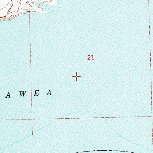 Topographic Map of Bear Island (historical), ND
