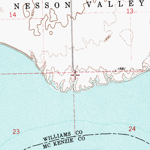 Topographic Map of Tobacco Garden (historical), ND