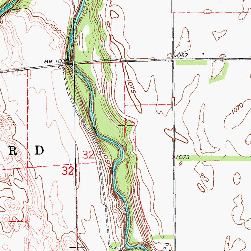 Topographic Map of Shenford (historical), ND