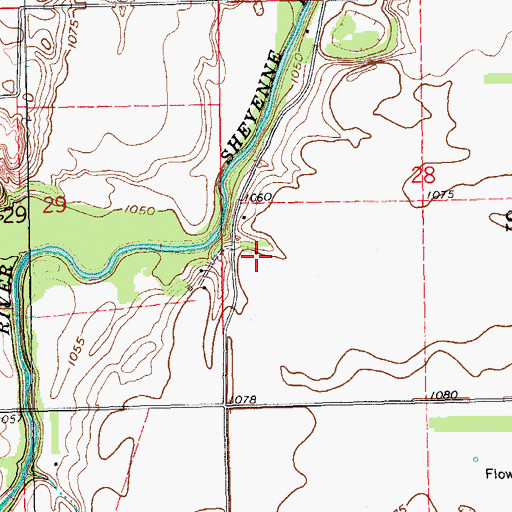 Topographic Map of Scoville Town Hall, ND