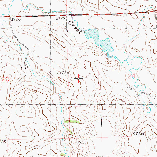Topographic Map of Siverston Dam, ND