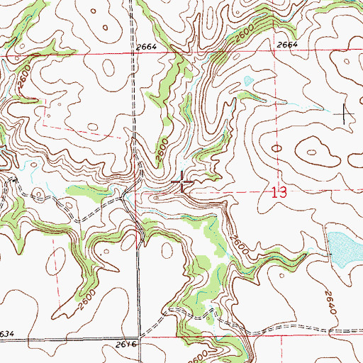 Topographic Map of Yourk Dam, ND