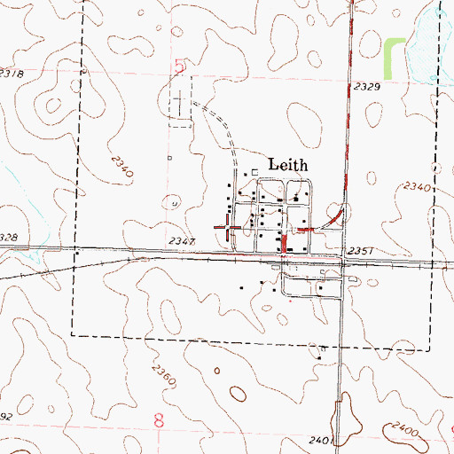 Topographic Map of Grant County, ND