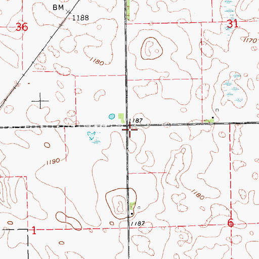 Topographic Map of Ransom County, ND