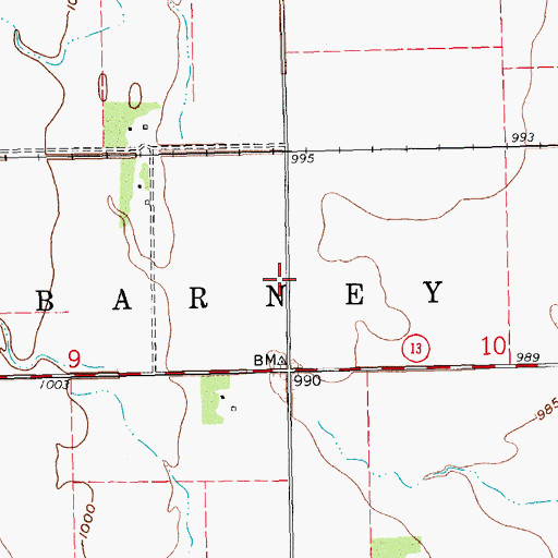 Topographic Map of Richland County, ND