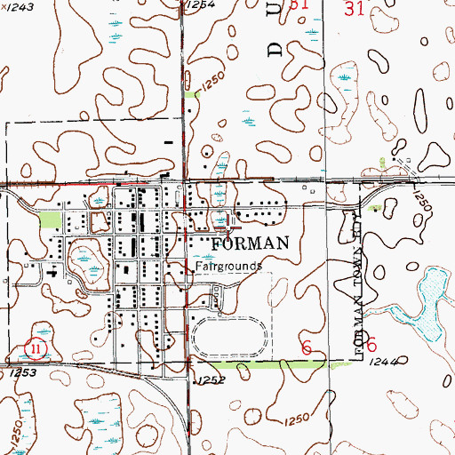 Topographic Map of Sargent County, ND
