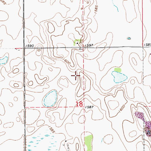 Topographic Map of Cavalier County, ND