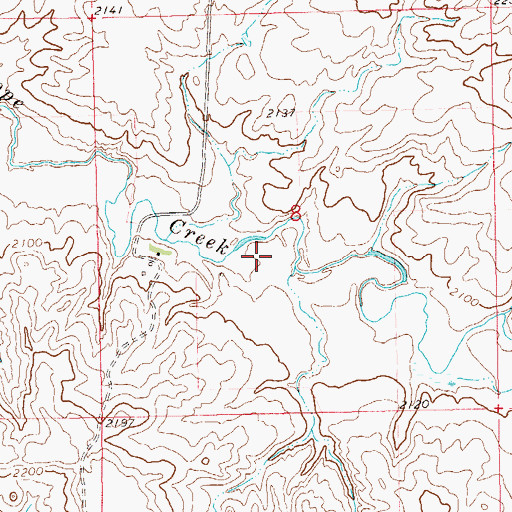 Topographic Map of Allred County (historical), ND