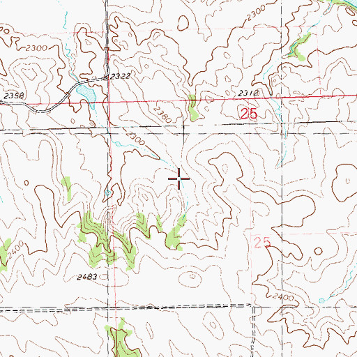 Topographic Map of Wallace County (historical), ND