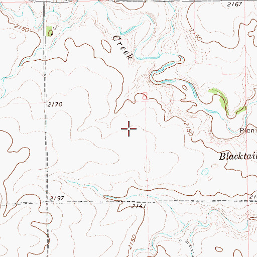 Topographic Map of Buford County (historical), ND