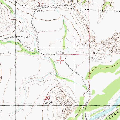 Topographic Map of Madzo Ranch, ND