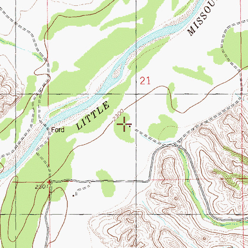 Topographic Map of Maltese Cross Ranch, ND
