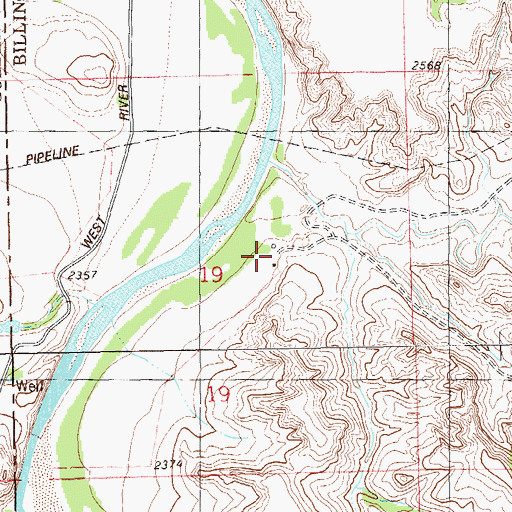 Topographic Map of Vanvig Ranch, ND