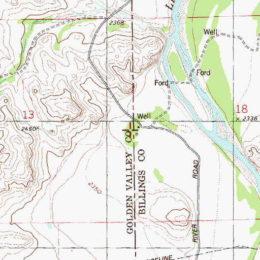 Topographic Map of S Connell Ranch, ND