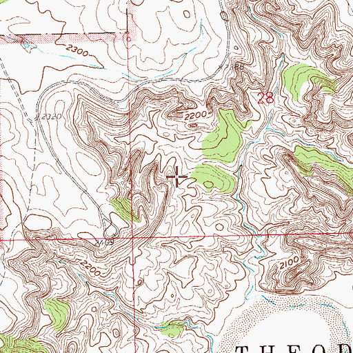 Topographic Map of Overlook Spring, ND