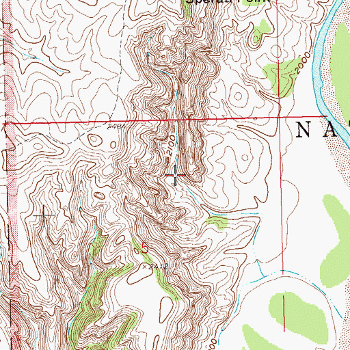 Topographic Map of Mandal Spring, ND