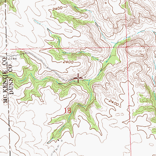 Topographic Map of C Danielson Ranch, ND