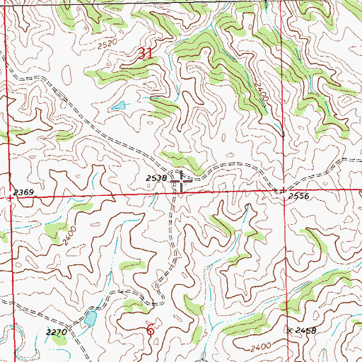 Topographic Map of Elkhorn Substation, ND