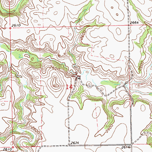 Topographic Map of Ewoniuk Ranch, ND